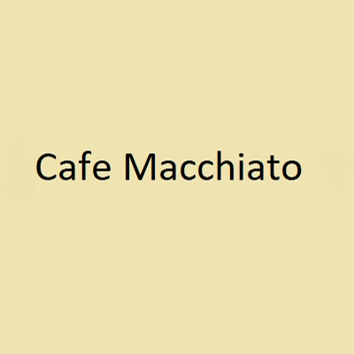 Cafe Macchiato FFB